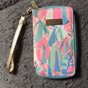 Lilly Pulitzer Sailboat Phone Wallet Wristlet
